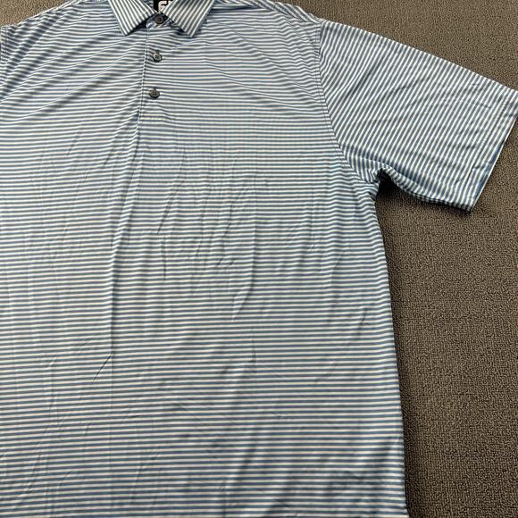 Footjoy Polo Shirt Adult Large Striped Short Sleeve Golf Golfing Casual Men's - Picture 5 of 15